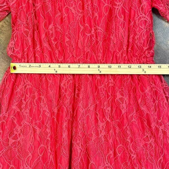 Free People Beaded Lace Vintage Style Mini Dress Large - Picture 7 of 10
